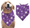 arricraft 1 Stück Haustier-Hundehalstuch, Lila Verstellbares Dreieckiges Haustier-Bandana Mit Lila Blumenmuster, Waschbarer Baumwoll-Welpen-Katzen-Schal, Lätzchen, Halstuch Für Hunde