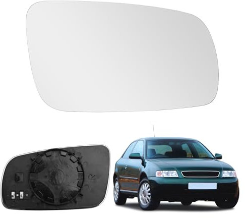 Spiegelglas Ersatz für Audi A3/S3 2001-2003, A4/S4 1999-2001, A6/S6 1998-2005, RS4 2000-2002, A8 2000-2002, Außenspiegel Hyperbolisch Beheizt Außenspiegelglas Asphärisch (Rechts)