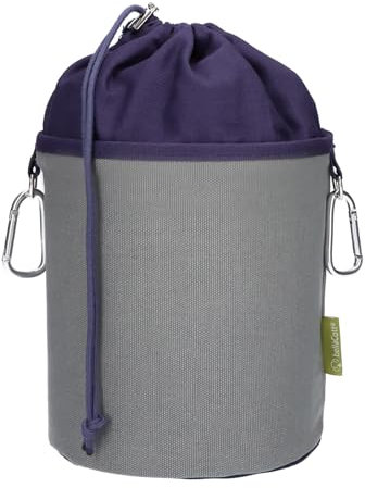 trendfinding Sacchetto per mollette in tela con 2 moschettoni per 200 mollette, extra grande e stabile, grigio Oxford blu