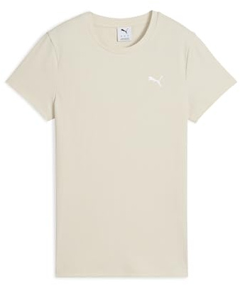 PUMA Unisex ESS Elevated Rib Tee T-Shirts, Alpine Snow, S