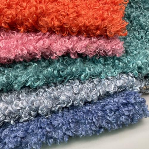 Luxus Sherpa Fleece Stoff Kuschelig Kunstfell Schafspelz Für Plüschspielzeug Teppiche Fotorequisiten Dekorationen Kostümmäntel Decken Bettzeug Abdeckung DIY Nähen(Size:45 * 40cm,Color:schwarz)