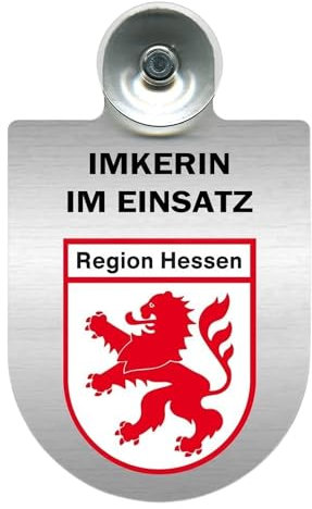 Alu-Dienstschild Imkerin im Einsatz Geschenk Verein (Hessen)