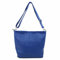Made in Italy Damen Leder Tasche Umhängetasche Shopper Cross Over Body Bag Handtasche Ledertasche Schultertasche Hobo Bag Königsblau