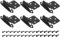 sourcing map 3/8 Cabinet Kitchen Inset Hinges, 6Pcs Self Closing Cupboard Hinges for Face Frame Kitchen Cabinet Door with Screws, Black
