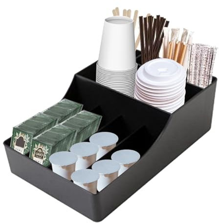 TOWEBOORY Kaffee Spender Organizer, Kaffeestation Zubehör Organizer Moderner Gewürz & Coffee Bar Organizer Teebeutelboxen für Teebeutel Kaffee Bar Organizer für Kaffee und Teebeutel