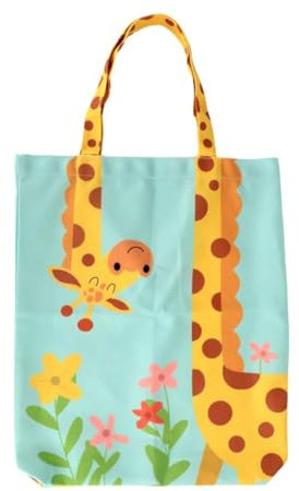 Giraffe Stoffbeutel Faltbar Bedruckt - Canvas Tote Bag mit Langem 70cm Henkel, Tragetasche Einkaufstasche für Jutebeutel - Nützliche Geschenke für Frauen