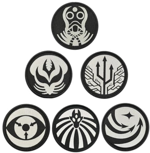 6 Stück kompatibel mit SCP Foundation, taktischer reflektierender Aufnäher, lustig, spezielle Eindämmung, Emblem, Abzeichen mit Klettverschluss für Rucksäcke, Mützen, Jacken, Mäntel, Kleidung, Uniform