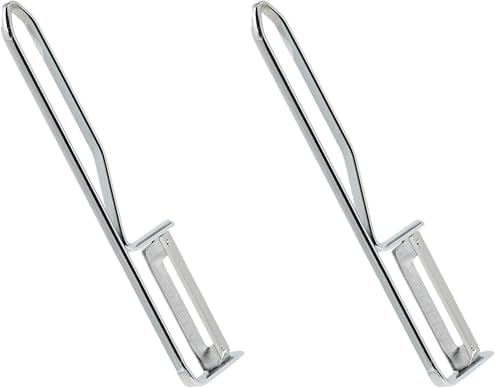 Fackelmann Universalschäler, Spargelschäler mit Klinge aus Edelstahl, Sparschäler für Obst und Gemüse (Farbe: Silber), Menge: 1 Stück (Packung mit 2)
