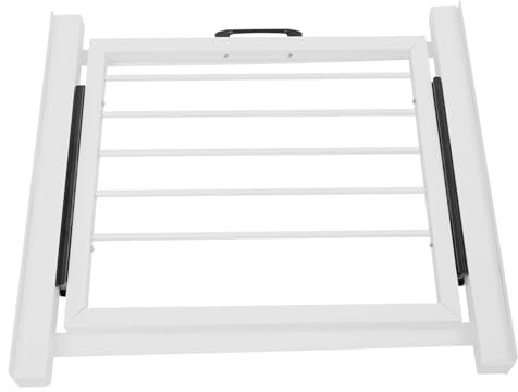 Verbindungsrahmen für Waschmaschine Trockner, Universal Zwischenbaurahmen Zwischenbausatz mit Ausziehbarer Handtuchhalter für Wäschekorb, 61x55cm, zubehör für Waschmaschinen Trockner