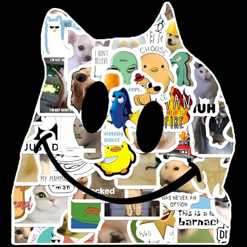 BCHMN 100 Stück Lustige Meme Sticker Set, Meme Aufkleber für Auto Laptop Skateboard Fahrrad Moped Motorrad Fahrrad Computer, Geeignet für Erwachsene (A)