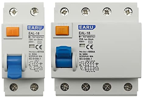 2P 4P 10/30/100/300mA Typ AC FI-SCHUTZSCHALTER RCD ELCB Elektromagnetische Fehlerstromschutzschalter Differential Breaker Sicherheit Schalter(4P 10A,10mA)