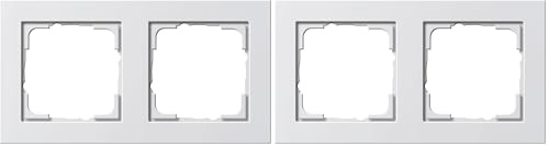 Gira 021229 Abdeckrahmen 2 fach Gira E2, reinweiß (Packung mit 2)