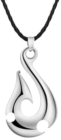 Halskette für Damen, Maori-Haken-Halskette, Anhänger für Männer, Jungen, Neuseeländische Maori-Legende-Symbol, Fischhaken-Charm, Halskette, männlicher Schmuck