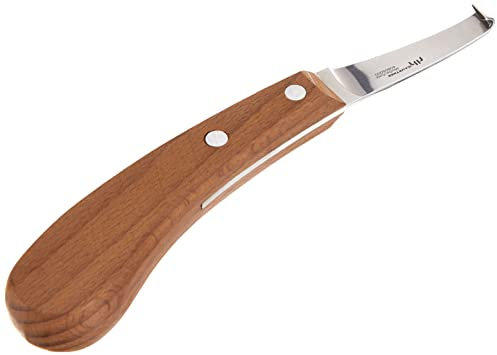 Hauptner & Herberholz Hauptner 40605000 Hufmesser / Klauenmesser rechts 55 mm, Thermo-Esche Hartholz, für kleine Pferde, Ponys und Rinder, braun, 1 Stück (1er Pack)