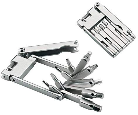 GES Multi Tool 11 Functions Multi-Tool / Multi-Tool for Road and Mountain Bike, Repair Bike and More, Multiple Useful Tools in One Bike Tool