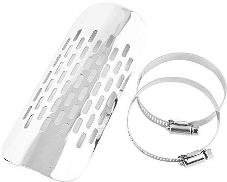 hitzeschutz auspuff motorrad,Hitzeschutz Auspuff Motorrad,Auspuff Abdeckung,Auspuff Hitzeschutzblech,Universal Metall Motorrad Hitzeschild Abdeckung Motorrad Auspuffrohr Hitzeschutzblech Fersenschutz