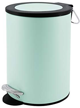 RIDDER Beauté - Vaso (Porcelana), Color Rosa, Acero Inoxidable, Verde Menta, Abfalleimer