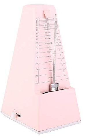 Genaue metallmechanische Metronominstrumente Metronom-Musikinstrumentenzubehör für Klavier, Gitarre, Schlagzeug, Violine, Instrument für allgemeine Zwecke(Rosa) Musikinstrumentenzubehör