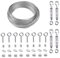 HOMPER Gartendraht/Bilderdraht/Drahtseil 304 Edelstahl Stahlseil PVC-beschichtetes (30m), Spannersieb mit Spannschloss, Zugschraube Augenschraube, Aluminium Crimpschlaufe