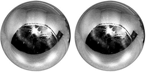 nakw88 2 Stück Baodingbälle Finger-Übung Stressabbau Silber Gesundheitspflege Kraft Chinesische Übung Stress Ball Hand Handgelenk Massiv Chrom Baodding Gesundheit Therapie Massage