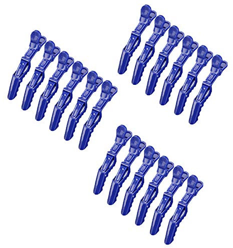 Elonglin 18 Stück 12cm Alligator hair clips Haarspangen Haarklammern Ente Mund Abteilklammern Duck Bill Clips Styling Curl Clips Blau