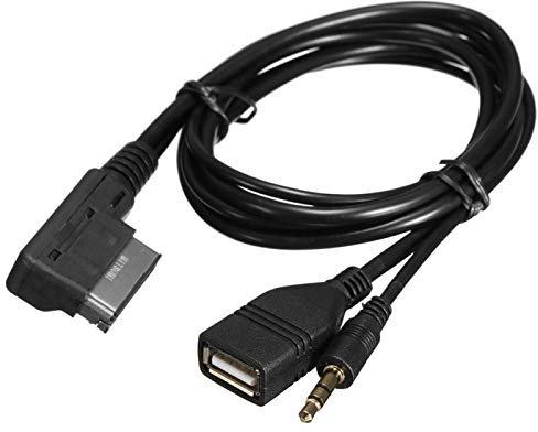ami Adapter + 3,5 mm USB-Ladegerät AUX Kabelmusik MDI AMI MMI-Schnittstelle USB-Ladegerät AUX-Kabel passend für A6L A8L A4L A1