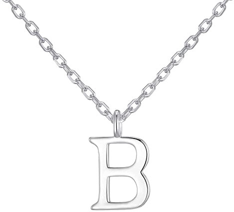 Philip Jones Sterling Silver Initial B Necklace