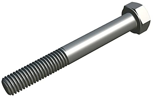 Vite a Testa Esagonale (Quantità di 10 pezzi) Bulloni Esagonali Classe 8.8 Acciaio Legato Zinco Placcato Standard DIN931 ISO 4014 M8X80 (5.3 mm x 80 mm)