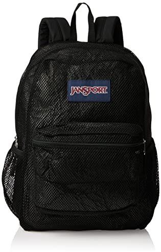 JanSport Uni-Erwachsene Öko-mesh Rucksack, Schwarz, 17” x 12.5” x 6”