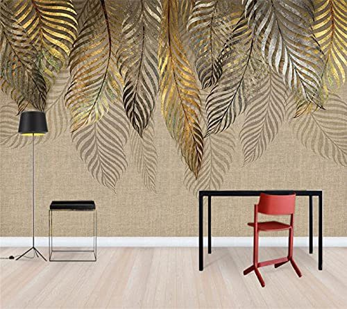 SHINERING Kundenspezifische 3D Wallpaper Moderne Pop-Art-Blatt-TV-Hintergrund Wand Wohnzimmer Schlafzimmer Restaurant Dekoration Tapeten Wohnkultur 350 cm (L) × 245 cm (H)