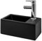 ML-Design Lavabo en Céramique Noir Mat, 355x205x125 mm, Vasque à Poser Rectangulaire, Trou pour Robinet à Droite et Trou d'Évacuation, sans Mitigeur et Matérial de Montage, Évier pour Salle de Bain