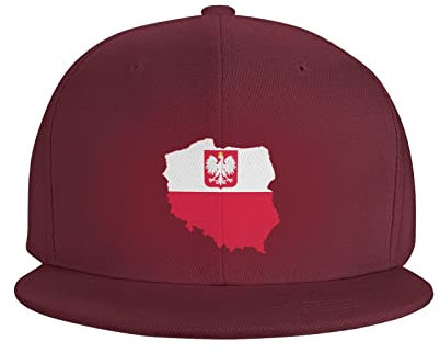 Polen Flag T Dad Cap Unisex Stilvolle Dadcap, dunkelrot, 6 7/8/7 3/8