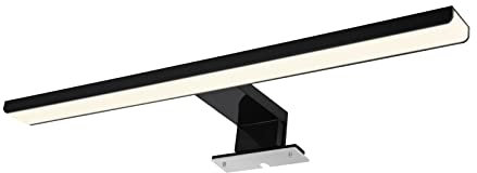 EMKE LED Spiegelleuchte Badezimmer 40cm 8W 4200K IP44 Schutzart, Spiegellampe Bad Spiegelleuchten Neutralweiß 85-260V Spannungsbereich, Badezimmerspiegel Badspiegelleuchten Spiegellampen Schwarz
