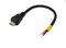 System-S USB 2.0 Kabel 10 cm Micro B Stecker zu 2X offene Kabelenden für Raspberry Pi, Schwarz