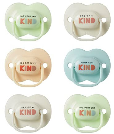 Tommee Tippee Anytime Schnuller, 0-6M, 6er-Set, Symmetrische Kiefergerechte Form, BPA-freies Silikon