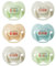 Tommee Tippee Anytime Schnuller, Symmetrische Kiefergerechte Form, BPA-freies Silikon, 0-6M, 6er-Set, mehrfarbig