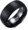 KnSam Trauringe Männer 8MM, Wolfram Freundschaftsringe Klassischer Band Gebürstet für Männer, Schwarz, Gr.65 (20.7)