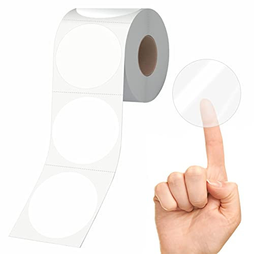 1500 PCS runde klare Siegelaufkleber, transparente Umschlag Post Waffel Siegel selbstklebende Paket Kreis Label Dots mit Perforation Linie für Umschläge, Boxen (5cm im Durchmesser)