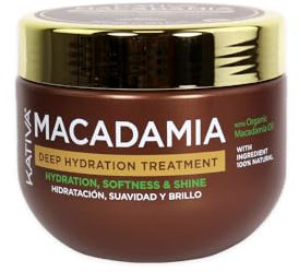 Kativa Macadamia Tief Feuchtigkeitsbehandlung 300 ml | Haarmaske | Feuchtigkeitsspendend, Geschmeidigkeit und Glanz | Trockenes und dehydriertes Haar | Omega 3 & 6 & Vitamin D