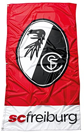 Hissfahne 100 x 200 cm SC Freiburg - Fahne Hochformat/rapeau/bandera/Flag/Flagge/Banner