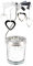 Liebe Teelicht Karussell Windlicht Glas Teelichthalter Gold Teelichtglas Rotierender Kerzenhalter Eisen Metall Kerzenständer für Valentinstag Deko Geschenk Hochzeit Dekoration Wohnzimmer Tischdeko