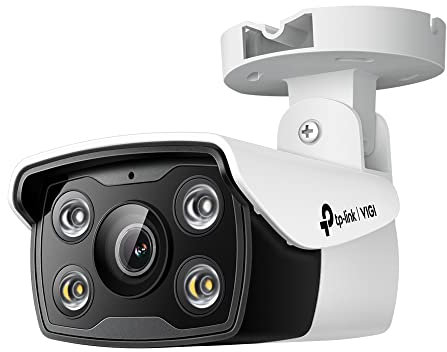 TP-Link VIGI C330 4mm Lens Smart Outdoor Security Camera | 3MP HD Full-Color Bullet Network Camera | Smart IR | Built-in Microphone| IP67 Waterproof | H.265+ | PoE/12V DC CCTV