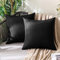 MIULEE 2er Set Wasserdicht Kissenbezug Outdoor Sofakissen Dekokissen Modern Kissenbezüge Dekorativ Kissenhülle Deko aus Polyster Leinen-Optik für Garten Sofa Wohnzimmer Bett 50x50 cm Schwarz