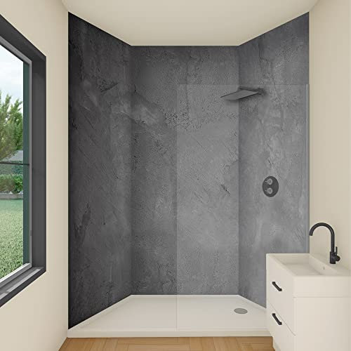 yourplate Duschrückwände mit individueller Größe (3 Rückwände – Premium Matt – st05) – Duschrückwand Alu mit Feuchtigkeitsschutz – Rückwand Dusche zur einfachen Montage