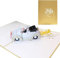 Jinpojun Pop-Up Karte Hochzeitsauto, Geburtstagskarte mit Auto just married“, 3D Geschenkkarte zur Hochzeit & Trauung, Verlobungskarte, Karte zur Trauung/Motiv Brautpaar