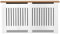 Generic Radiator Cover Large, Vertical Slatted Modern Radiator Covers MDF Wood Cabinet Shelf Heating Covers For Living Room, Hallway (19D x 152W x 83.2H CM)