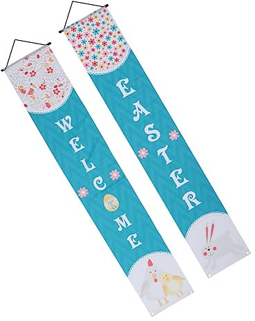 Gogogmee Ostern Tür Vorhang Hase Und Blume Wandbehang Ostern Zeichen Dekorationen