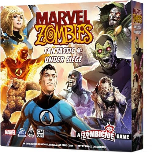CMON | Marvel Zombies Age 14+: Fantastic 4 Under Siege | Miniatures Board Game | Ages 14 Plus | 1-6 Players | 60 Minutes Playing Time