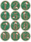 Advent Stickers 1-24 Gold Santa Numbers Christmas Advent Calendar Xmas Crafts DIYT556