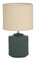Pauleen 48326 Tischleuchte Glowing Midnight E14 max. 20W Creme, Dunkelgrün Stoff, Keramik